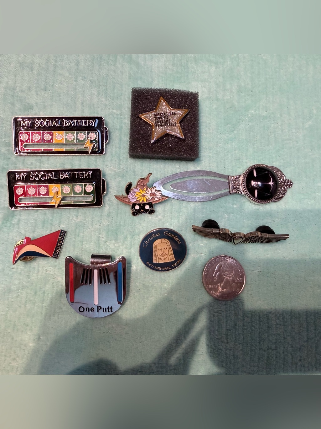 Modern Novelty Enamel Pin & Accessory Lot - Pop Culture, Gaming, Golf, & Gifts